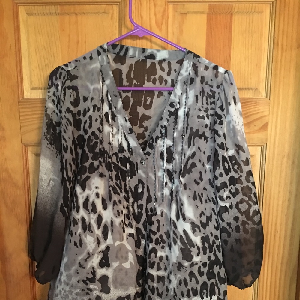 Animal print blouse